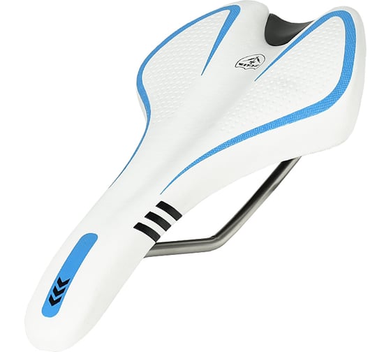 Изображение товара Седло ZEUS Z-1020 MTB Sport 275x135 мм, белый/синий, 287 гр H000017585