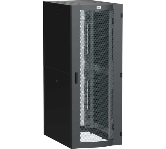 Изображение товара Шкаф серверный ITK LINEA S 19 42U 750х1070мм передняя дверь двухстворчатая перфорированная задняя дверь перфорированная черный RAL 9005 LS05-42U71-2PP
