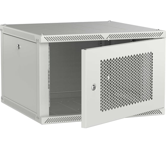 Изображение товара Шкаф настенный ITK LINEA W 6U 600х600мм дверь перфорированная серый 2.0 LWR3-06U66-PF-2