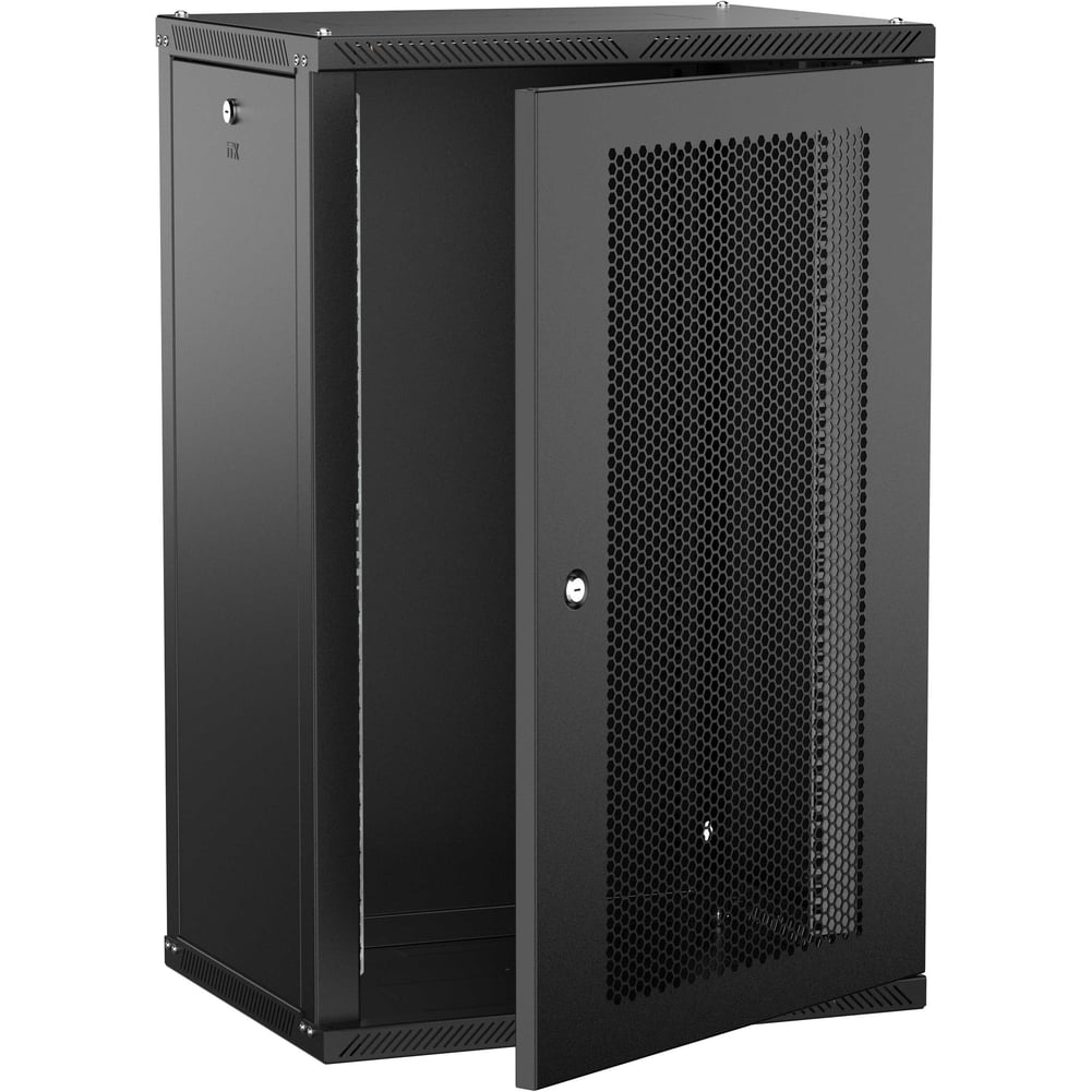 Шкаф настенный ITK LINEA W 18U 600х450мм дверь перфорированная черный 2.0 LWR5-18U64-PF-2