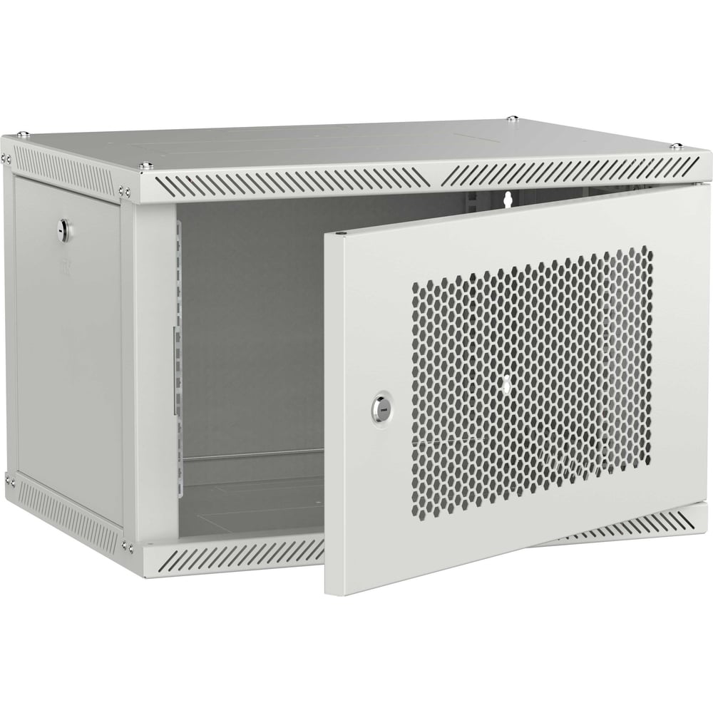 Шкаф настенный ITK LINEA W 6U 600х450мм дверь перфорированная серый 2.0 LWR3-06U64-PF-2
