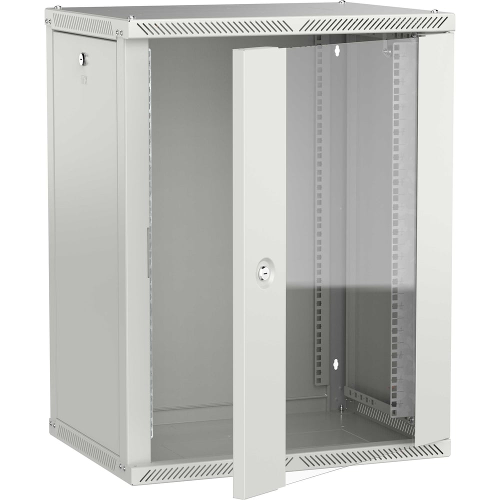 Шкаф настенный ITK LINEA W 15U 600х450мм дверь стекло серый 2.0 LWR3-15U64-GF-2