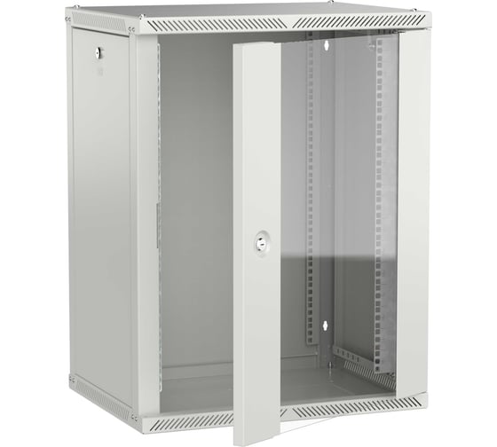 Изображение товара Шкаф настенный ITK LINEA W 15U 600х450мм дверь стекло серый 2.0 LWR3-15U64-GF-2
