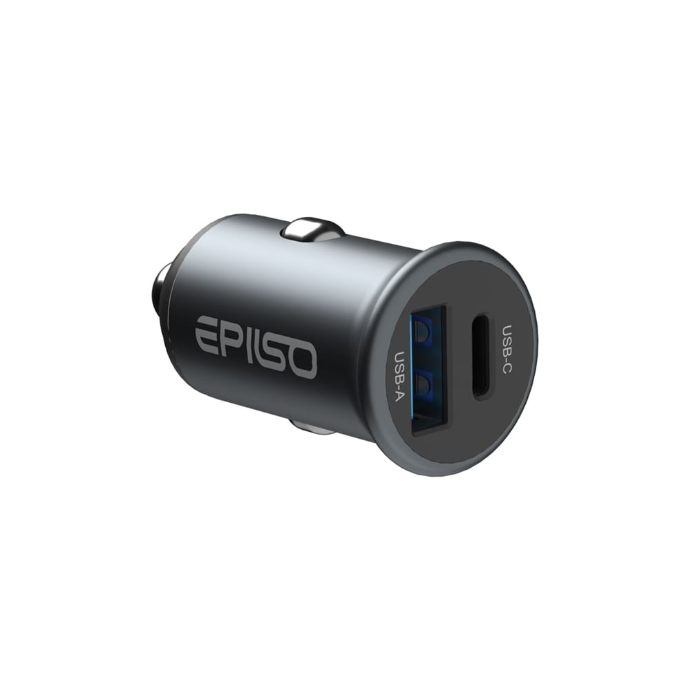 Изображение товара Автомобильное зарядное устройство Epilso 38 Вт USB Type-C и USB-A для быстрой зарядки Изображение товара Автомобильное зарядное устройство Epilso 38 Вт USB Type-C и USB-A для быстрой зарядки