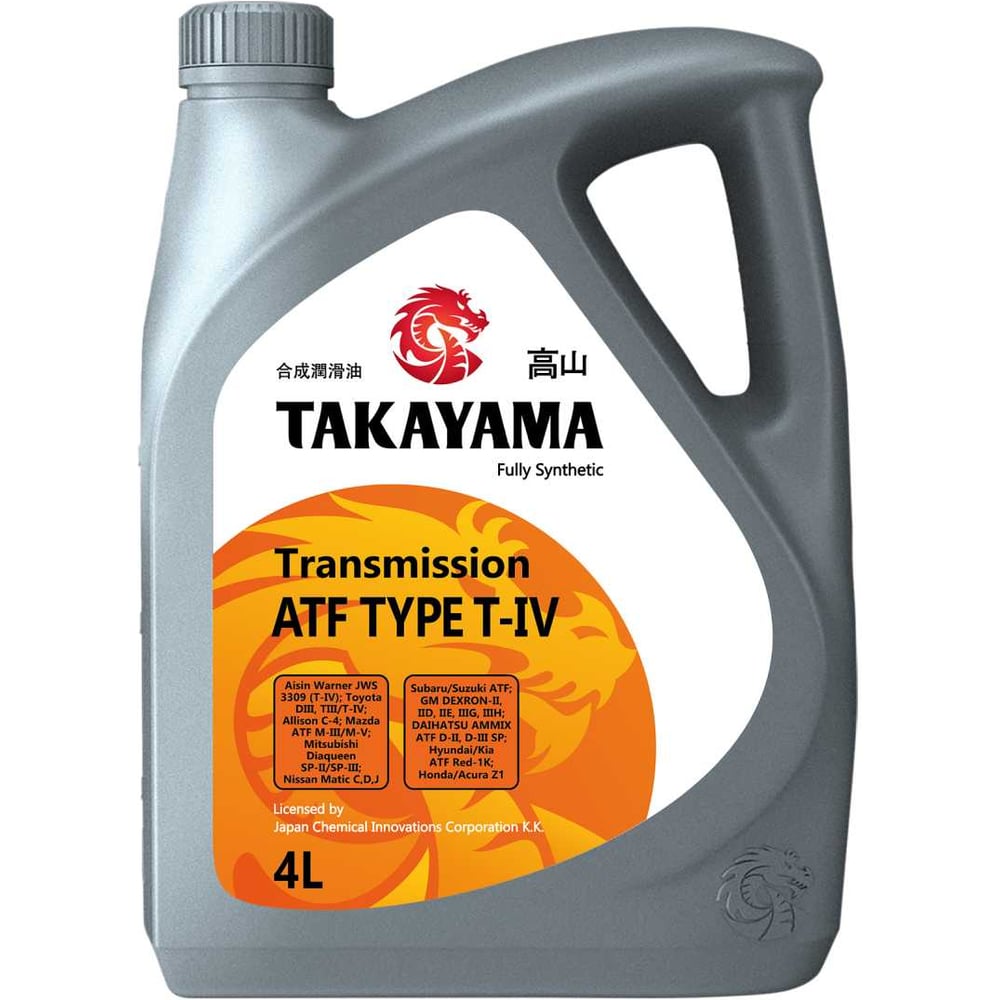 Жидкость Takayama Transmission ATF Type T-IV 4л 605674