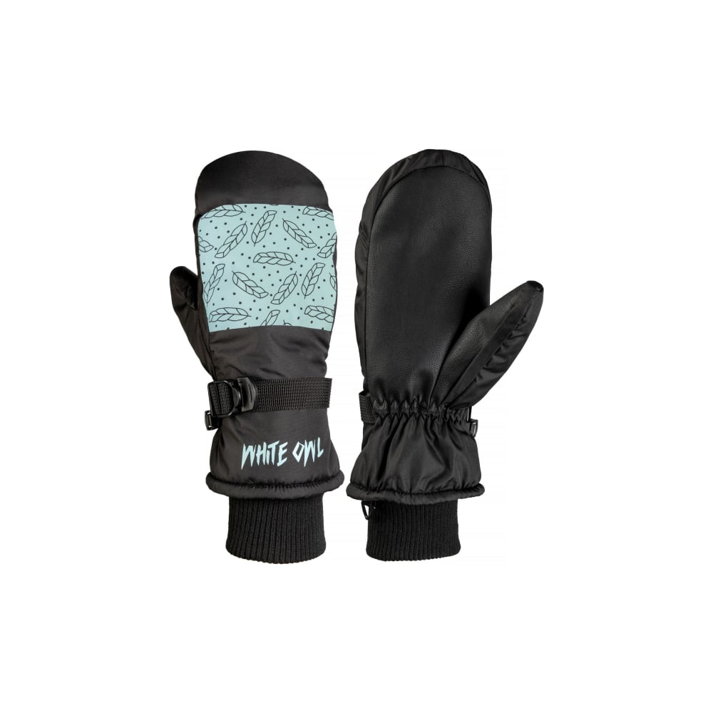 Варежки зимние White Owl Pro mitt WMNS, размер M, черный c голубым W113444