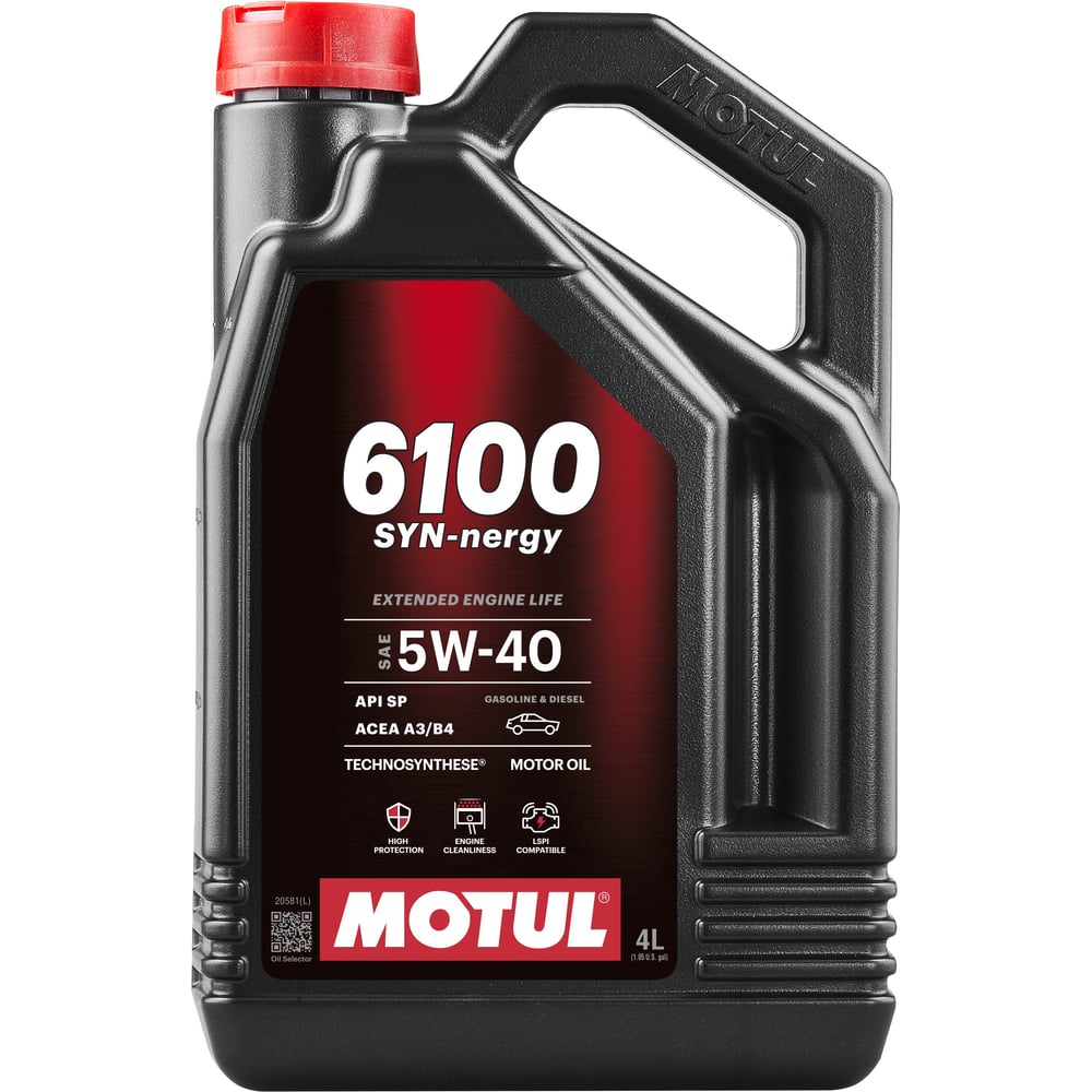Изображение товара Масло моторное MOTUL 6100 SYN-NERGY SPEC 5W40 4 л 113881 Изображение товара Масло моторное MOTUL 6100 SYN-NERGY SPEC 5W40 4 л 113881