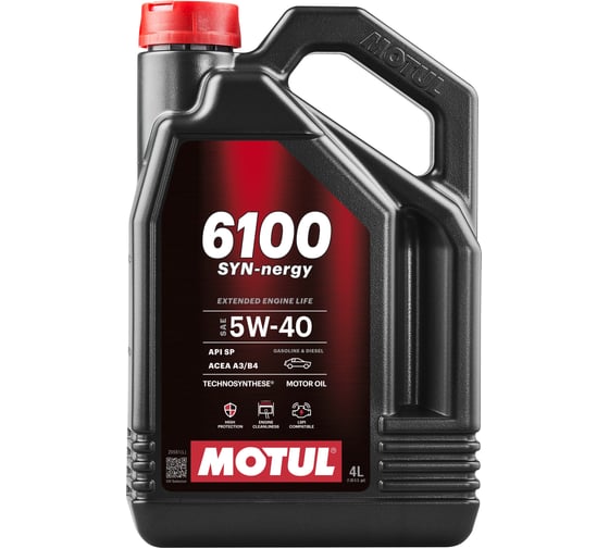 Изображение товара Масло моторное MOTUL 6100 SYN-NERGY SPEC 5W40 4 л 113881