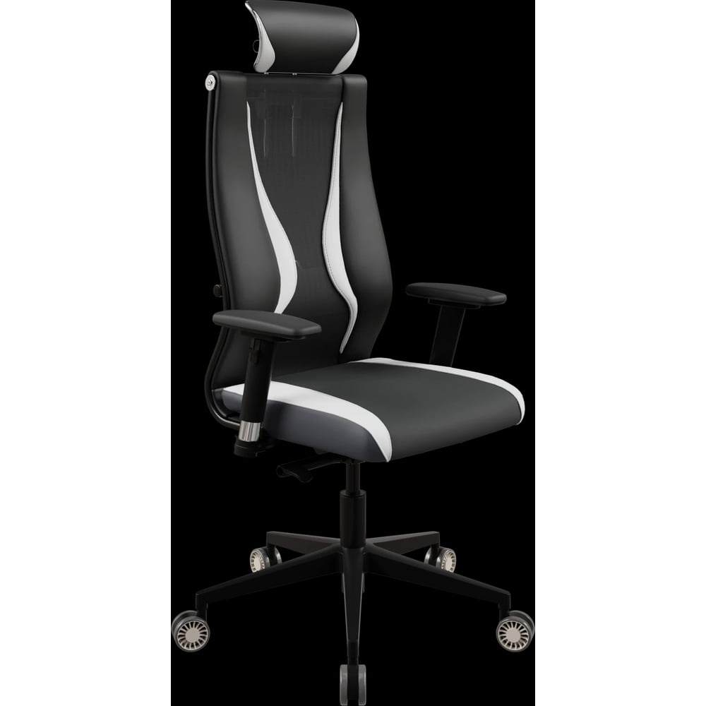 Кресло для персонала МЕТТА Sit 10 B2-170D - Italy+UMF(SY271)+Extra /Kb38/Wh09/D03P/H13mL-Pf-2D(M24.B11.G19.W31) (Черн-Бел) z6DE.6.49.51B