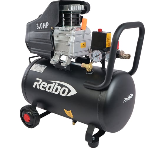 Изображение товара Компрессор масляный коаксиальный Redbo ACO-50/1800A (1800Вт; 2800об/мин; 207л/мин; 8бар; 50л) 56857