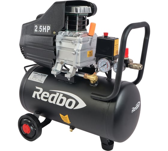 Изображение товара Компрессор масляный коаксиальный Redbo ACO-25/1600A (1600Вт; 2800об/мин; 198л/мин; 0.8МПа/8бар; 25л) 56856