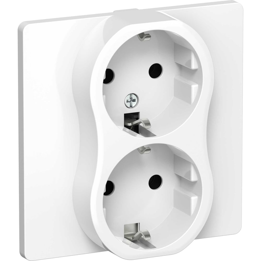 Изображение товара Розетка IEK FLITE 2-я с з/к без з/ш б/к 16А РС12-1-К-ФлБ белый FI-R21C-16-1-K01