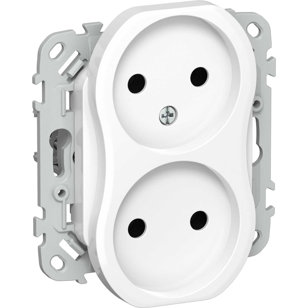 Розетка IEK FLITE 2-я без з/к/ш б/к 10А РС02-1-ФлБ белый FI-R20-10-1-K01