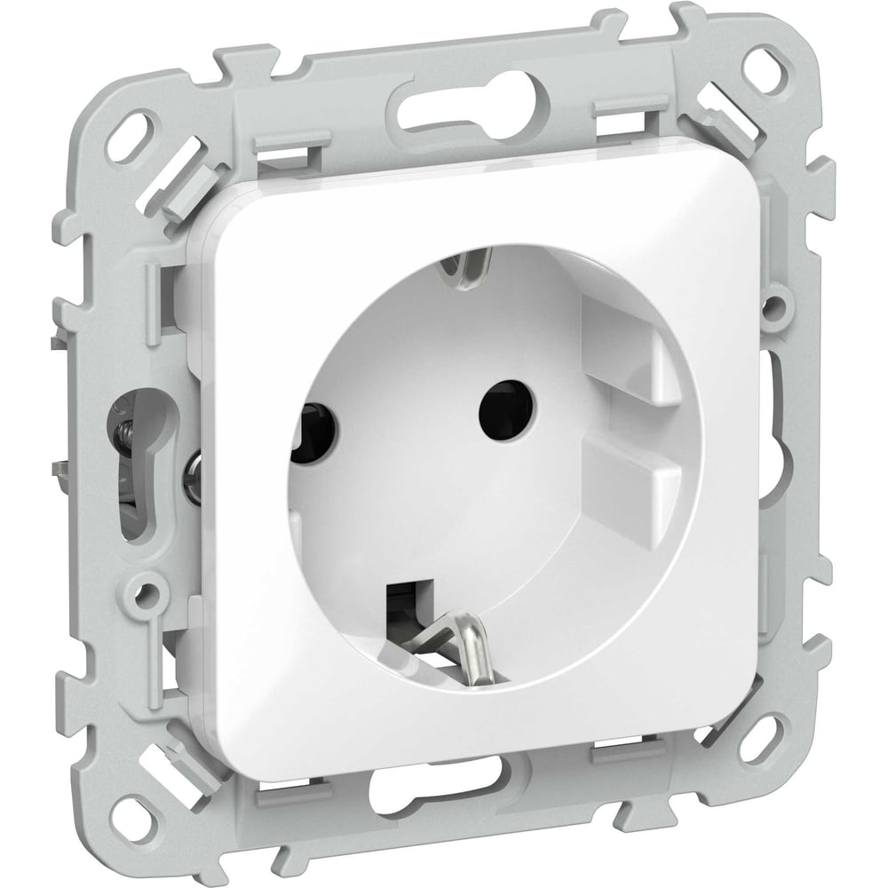 Розетка IEK FLITE с з/к/ш б/к 16А РСш11-1-ФлБ белый FI-R14-16-1-K01