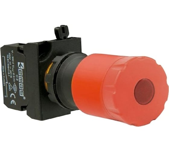 Изображение товара Аварийная кнопка EmasГрибок 30 мм., возврат поворотом, с подсветкой 1НЗ CP200ES30