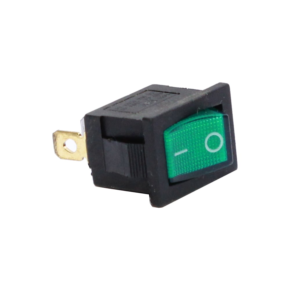 Изображение товара Клавиша Nord-Yada 12V 15А Mini зеленая с подсветкой ON-OFF