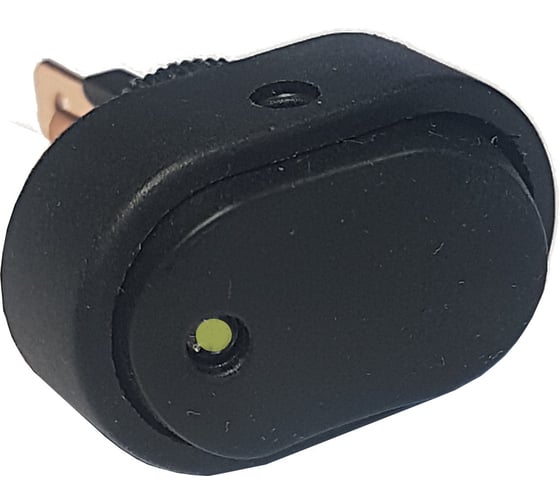 Изображение товара Овальная клавиша Nord-Yada 12V 20А с желтой LED подсветкой (3контакта) ON-OFF (2шт в упаковке) 905930