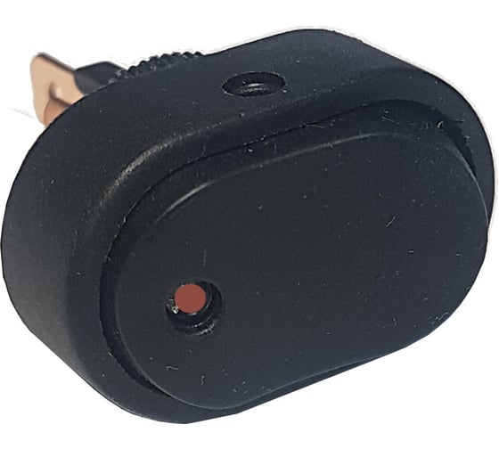 Изображение товара Овальная клавиша Nord-Yada 12V 20А с красной LED подсветкой (3контакта) ON-OFF (2шт в упаковке) 905932