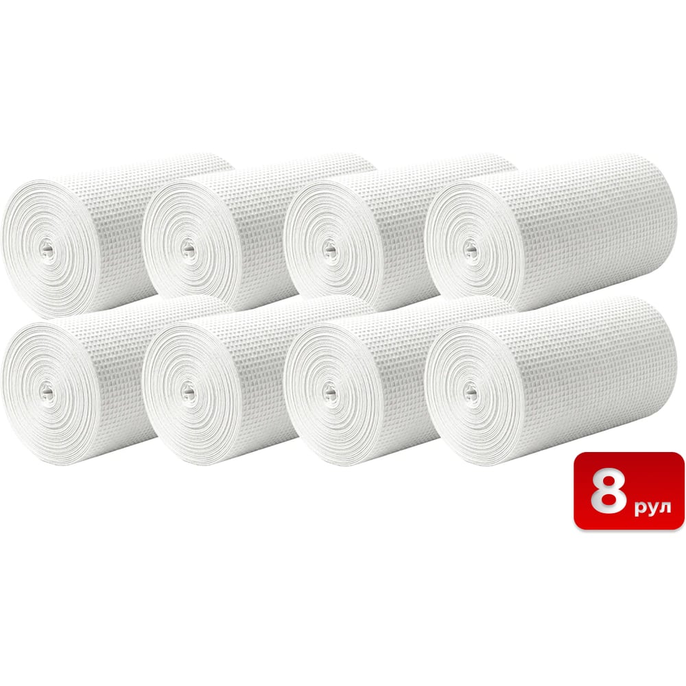 Полотенце вафельное SAMGRUPP 0,4 м, 100 гр/м2, 8 рулонов х 50 м SAMU-120204050-8