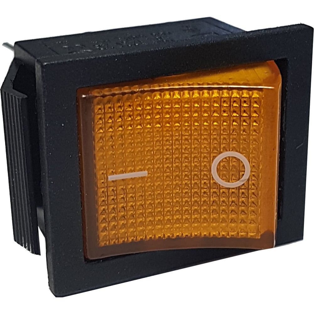 Изображение товара Клавиша Nord-Yada 250V 16А желтая с подсветкой 6P ON-OFF