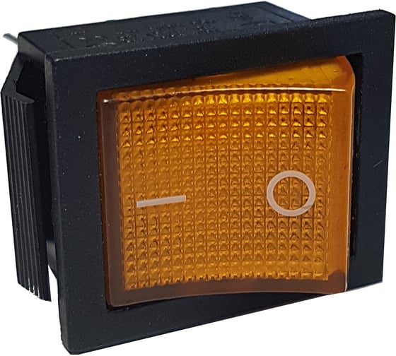 Изображение товара Клавиша Nord-Yada 250V 16А желтая с подсветкой (6контактов) ON-OFF (2шт в упаковке) 905454