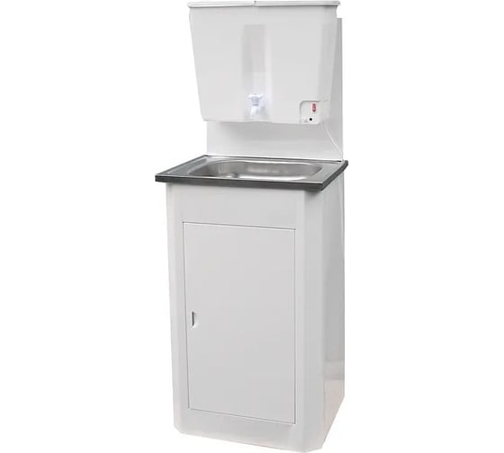 Изображение товара Дачный умывальник Лидер мойка из нержавеющей стали, нагреватель воды, бак 22 л, белый 010025