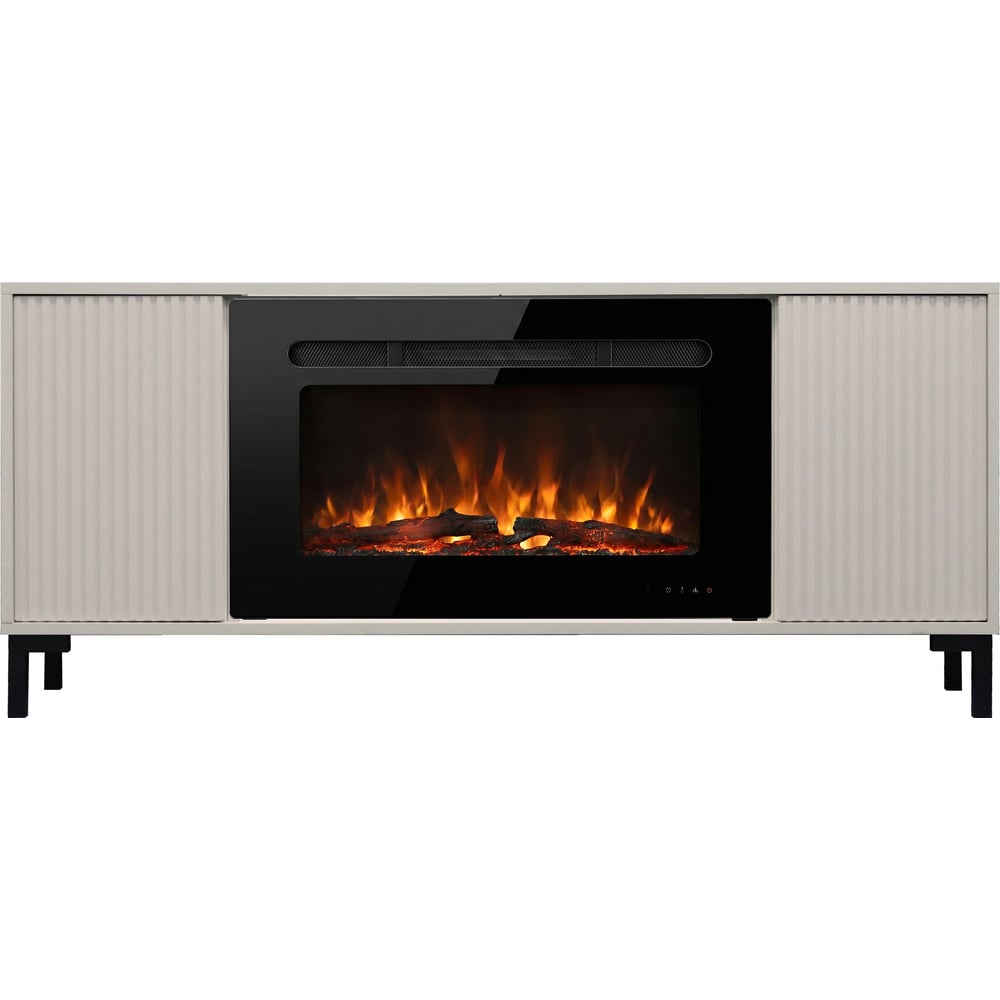 Каминокомплект RealFlame Мишель кашемир, тумба под ТВ + ALPHA LOG 9916337
