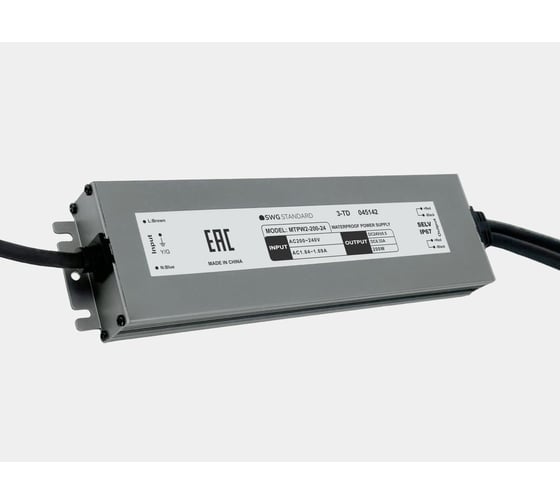 Изображение товара Блок питания SWG MTPW2, 200W влагозащитный IP67, 24V, MTPW2-200-24 00-00045142