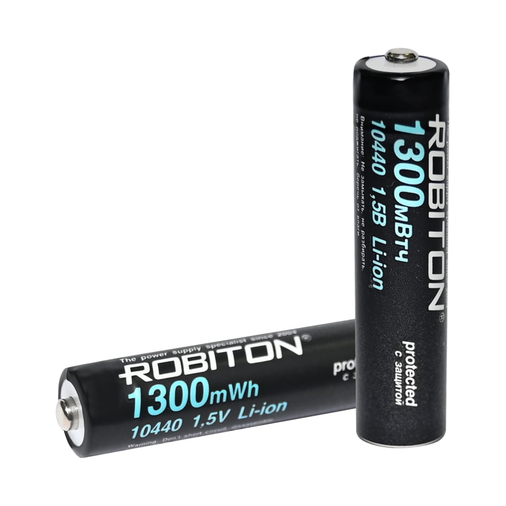 Аккумулятор ROBITON 10440-736/box (AAA) 1300мВтч, 736мАч 1,5В с защитой BL4 19880