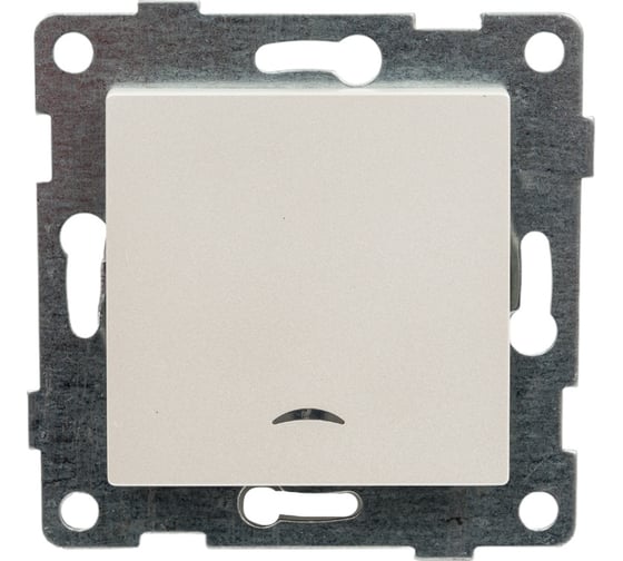 Изображение товара Механизм выключателя GUSI ELECTRIC 1 клавиша, индикатор, СУ, 10А, 250В, жемчуг С11В18-028