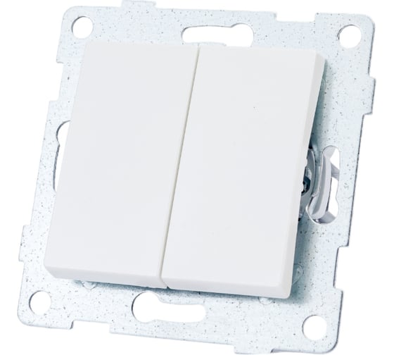 Изображение товара Механизм выключателя GUSI ELECTRIC 2 клавиши, СУ, 10А, 250В, жемчуг С11В2-028