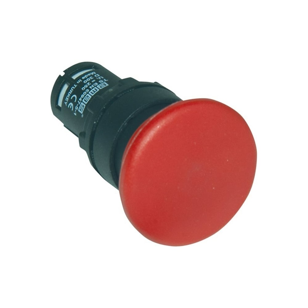Изображение товара Нажимная кнопка Emas моноблочная грибок красная 22 мм IP 50