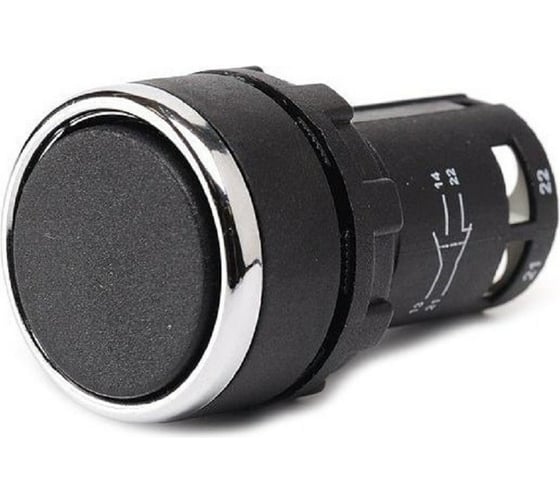 Изображение товара Нажимная кнопка Emas моноблочная, чёрная 22 мм, IP 40, 1НЗ MB200DH