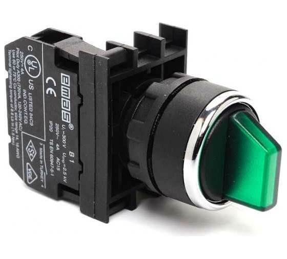 Изображение товара Переключатель Emas 0-1, с фиксацией, 250В AC, 4 А, 12-30 В AC/DC B190SL20Y