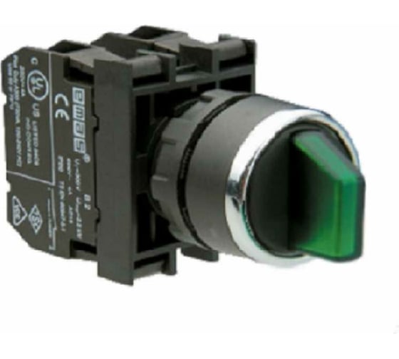 Изображение товара Переключатель Emas 0-1, с фиксацией, зелёный, 250В AC, 4 А, без блок-контакта B101SL20Y