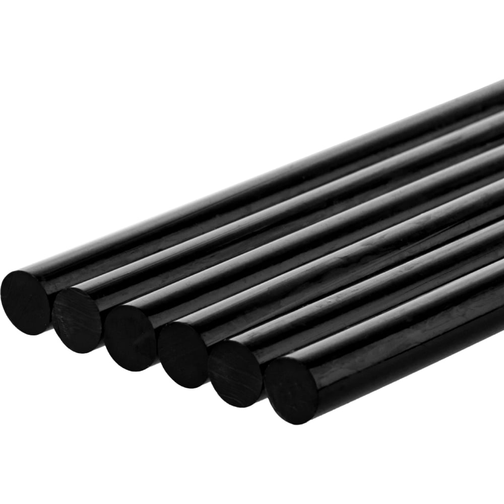 Изображение товара Стержни для клеевого пистолета универсальные черные, 7 мм x 100 мм, 6 штук, TDM ELECTRIC «Алмаз» SQ1024-0502