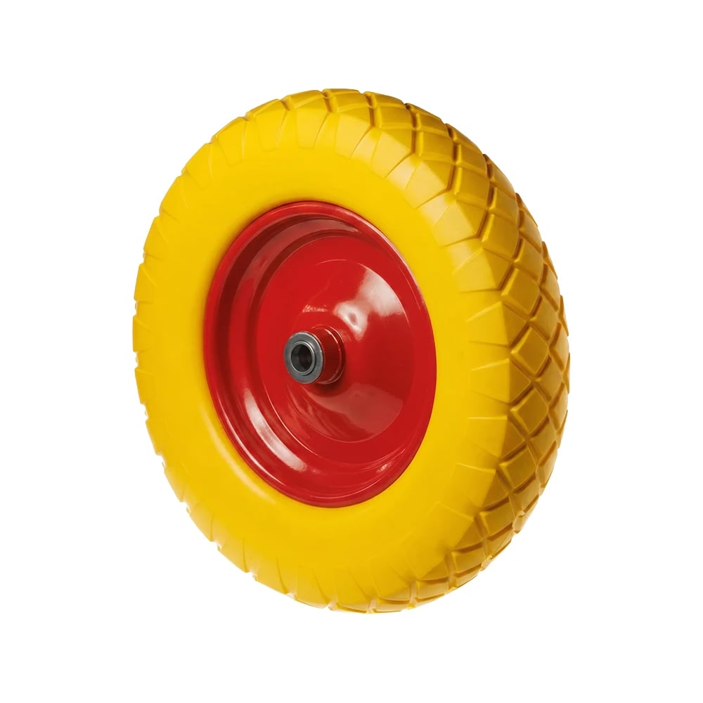 Колесо полиуретановое для тачки SAMGRUPP 3.25/3.00-8 (диаметр 35-36 см) посадочный диаметр 20 мм SAMC-027323820PU