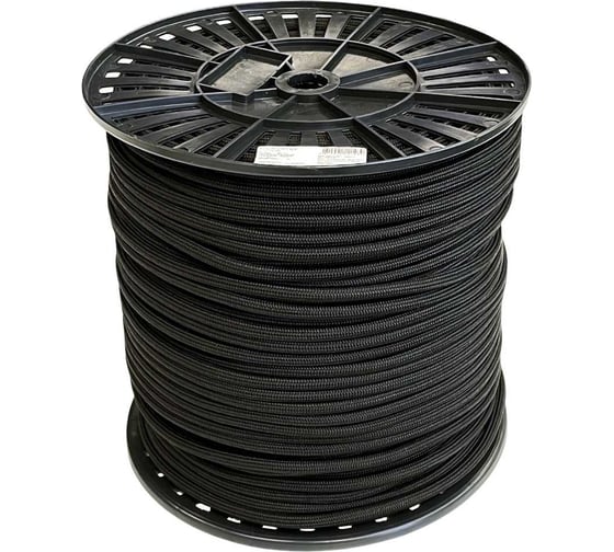 Изображение товара Полипропиленовый плетеный шнур truEnergy 8 мм черный катушка 200 м 12123