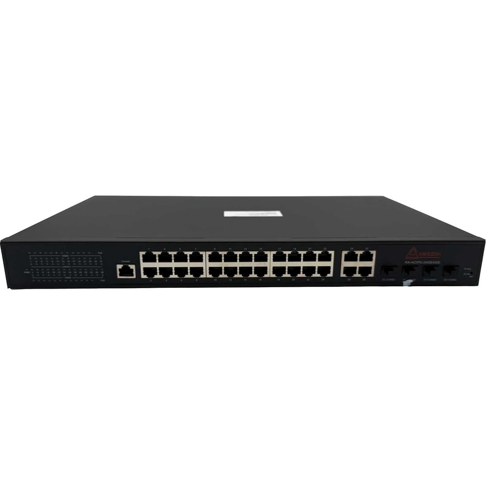 Управляемый PoE коммутатор АМАДОН 24 порта PoE, 4 Combo SFP + RJ45, L2+. KA-CPU-24GE4GS