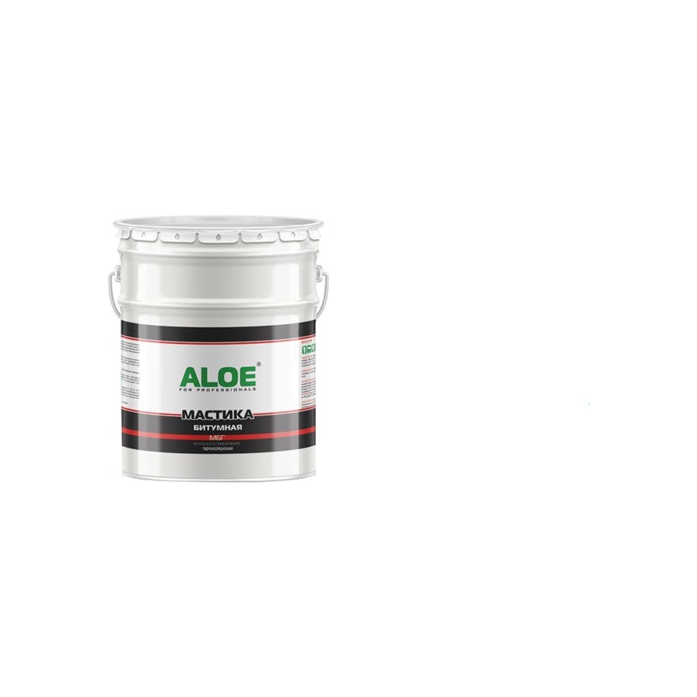 Изображение товара Битумная гидроизоляционная мастика ALOE МБГ 20кг 010225 Изображение товара Битумная гидроизоляционная мастика ALOE МБГ 20кг 010225