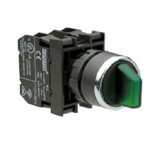 Изображение товара Переключатель с подсветкой Emas неон 2-0-1 с фиксацией в 1 положении, зеленый 2НО B131SL31Y