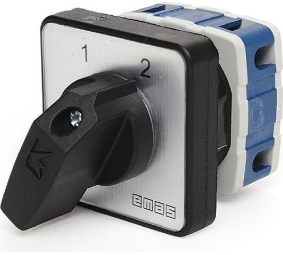 Изображение товара Переключатель полюсов Emas реверсивный, двухфазный 1-2 10А PSA010KD233S