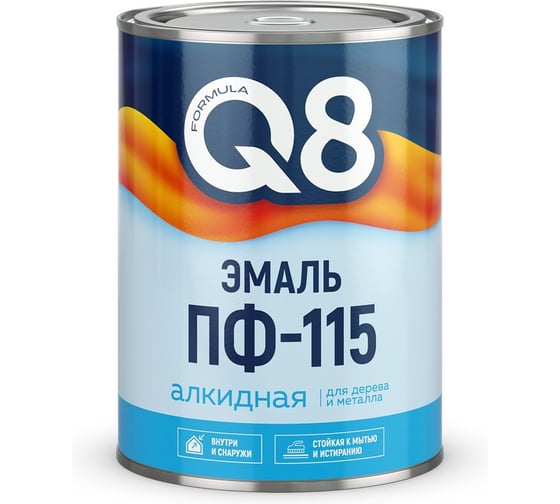Изображение товара Эмаль Formula Q8 ПФ-115 алкидная , глянцевая, 2,6 кг, бирюзовая 277246