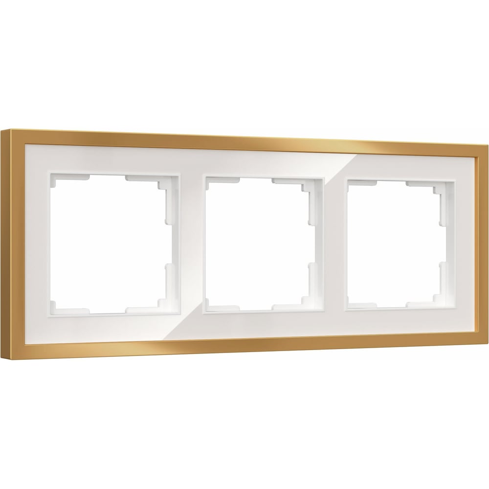 Рамка на 3 поста Werkel Baguette W0032853 (белый/золотистая латунь) a072284