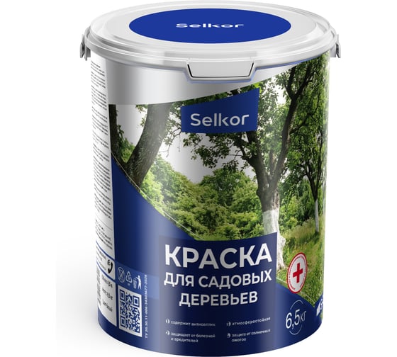 Изображение товара Краска для садовых деревьев Selkor 4,5 л/6,5 кг 77102
