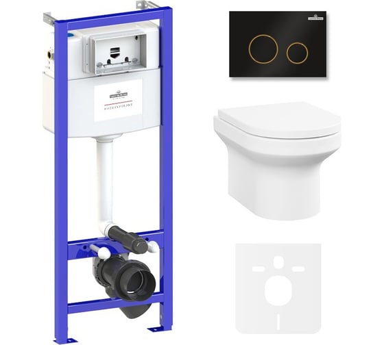 Изображение товара Инсталляция с подвесным унитазом Lavinia Boho Grance Hill Rimless комплект 6 в 1 87561024