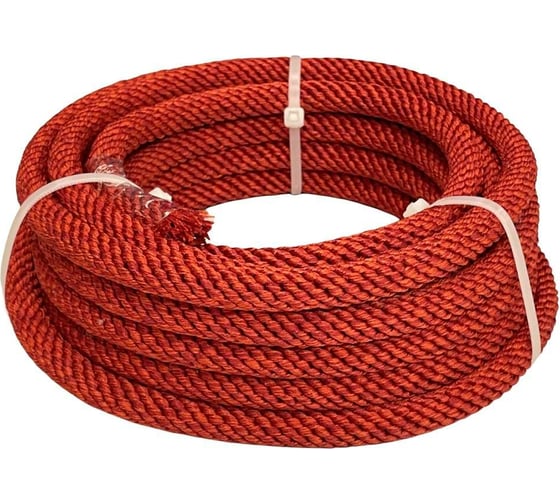 Изображение товара Шнур текстильный декоративный truEnergy 10 мм красный шайба 10 м 12981