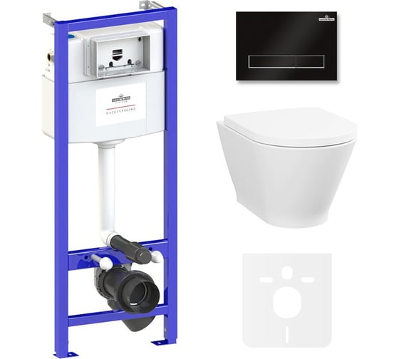 Изображение товара Инсталляция с подвесным унитазом комплект 6 в 1 Lavinia Boho Elegant Rimless 87561062