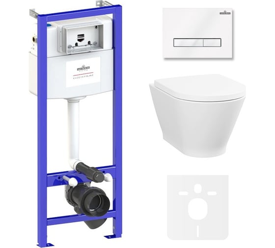 Изображение товара Инсталляция с подвесным унитазом Lavinia Boho Elegant Rimless комплект 6 в 1 87561067