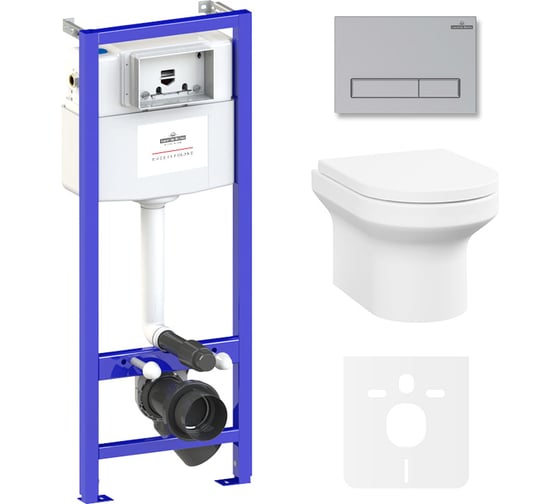 Изображение товара Комплект: инсталляция с унитазом Lavinia Boho Grance Hill Rimless 6 в 1 87561003